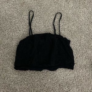 American Eagle black lace cami crop top. Size small
